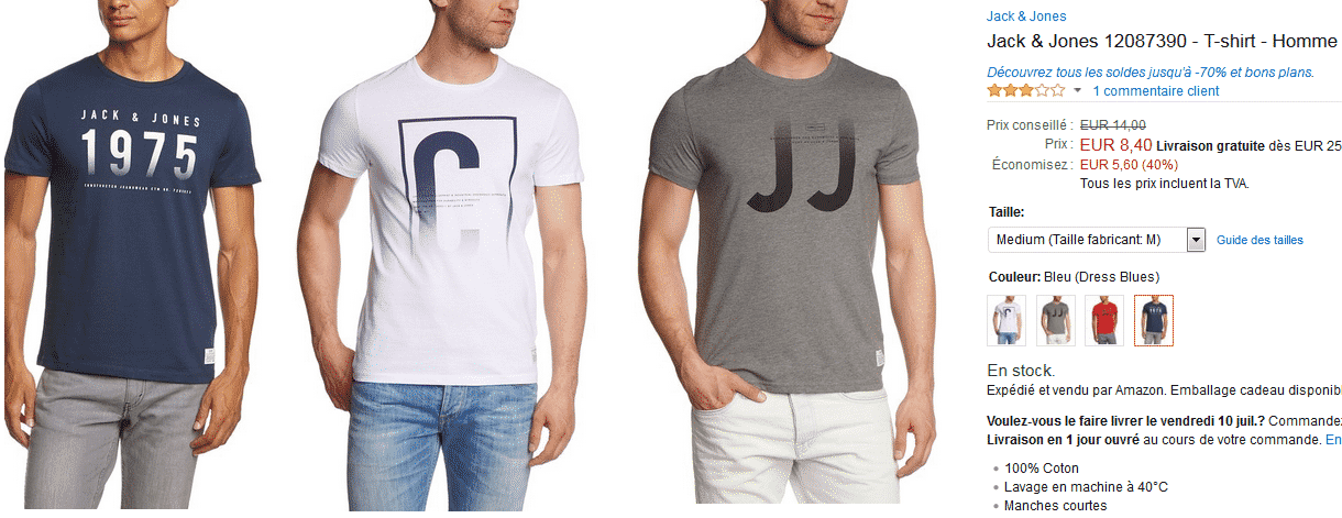 bon-plan-tee-shirt-jack-jones-amazon