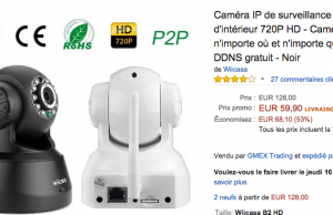 Caméra IP de surveillance Wiicasa à 59,90 € au lieu de 128 € – Premium Day Amazon