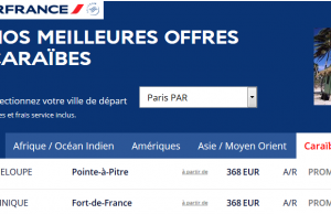 Air France : Guadeloupe ou Martinique aller/retour à 368 €