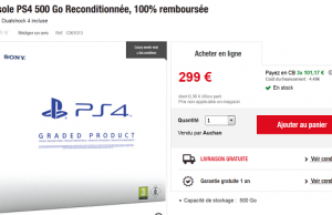 [Black Friday] Auchan : PS4 reconditionnée à 299 € et 100% remboursée en bons d’achats