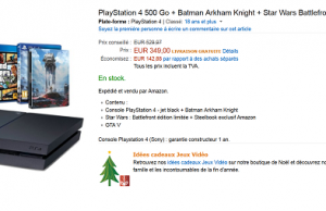 [Black Friday] PS4 + GTA V + Batman Arkham Knight + Star Wars Battlefront + Steelbook à 349 € !