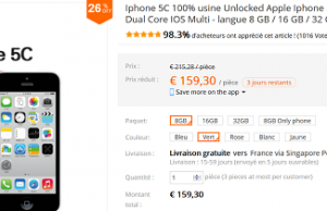 [Black Friday] iPhone 5 à 206 € et iPhone 5C 161 € (reconditionnée )
