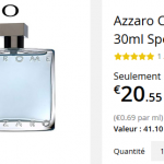 Le lot de 2 parfums Azzaro Chrome 30ml à 17,47 € (livraison gratuite)