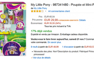 Vente Flash Amazon : Château des Princesses My Little Pony à 29,90 € au lieu de 65 € (54%)