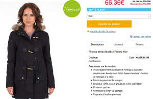 Manteau Firetrap pour femme à 66 € au lieu de 179,95 € (livraison gratuite)