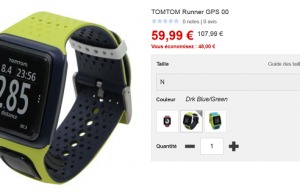 Montre GPS TomTom Runner à 59,99 € (-44%)