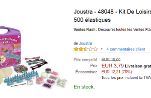 Kit De Loisirs Créatifs – Grand Coffret 4 En 1 composé de 500 élastiques à seulement 3.79 €