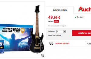 Jeu + Guitare Hero Live pour PS4, PS3, Xbox One, Xbox et Wii U à 49,99 €