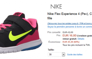 Basket Nike pour fille à 16,80 € sur Amazon (-60%)