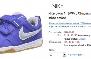 Basket Nike pour garçon à 13,20 € (-60%) sur Amazon
