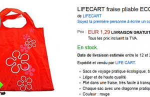 Sac de courses pliable à 1,29 € (livraison gratuite)