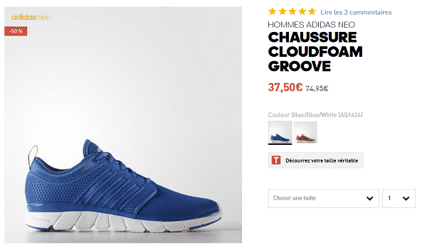 basket-adidas-cloudfoam-en-promotion
