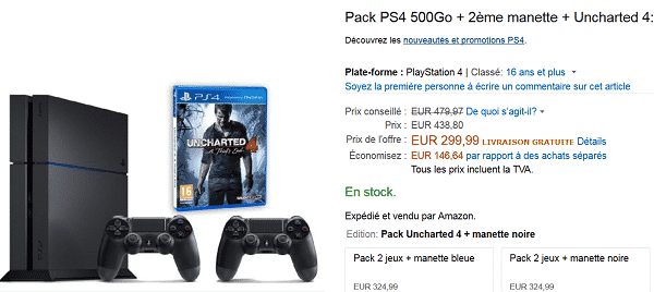 pack-PS4-uncharted-2-manettes-en-promo