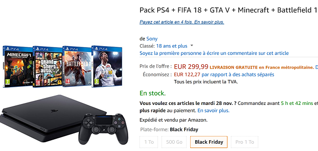 Pack PS4 pas cher