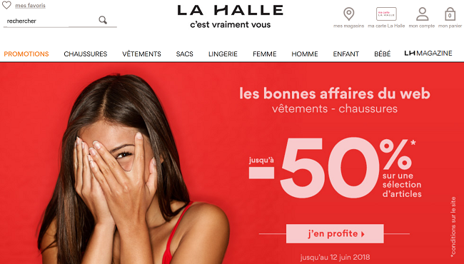 Promotion internet La Halle