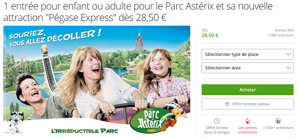 Parc Asterix : Billet adulte et enfant en promotion