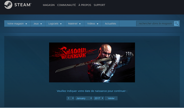 Jeu Shadow Warrior gratuit sur Steam