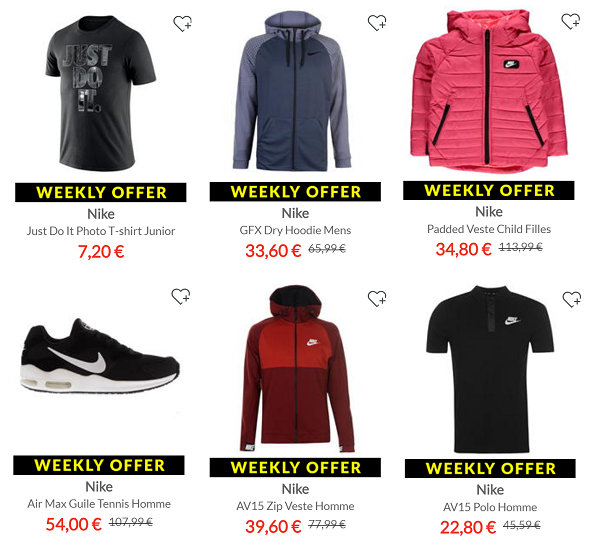Promotion Nike chez SportsDirect