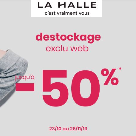 Déstockage web La Halle